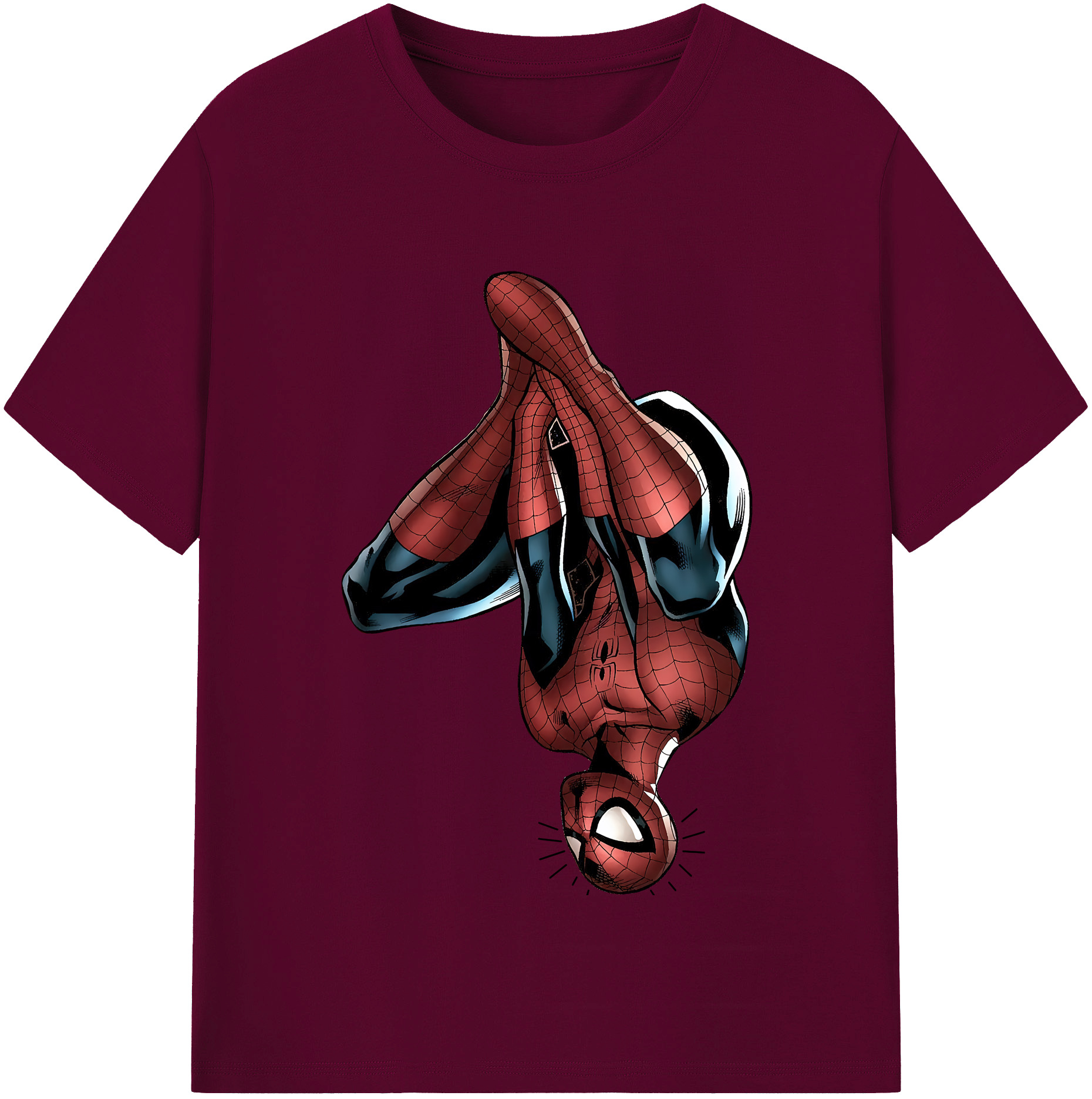 （画像用） Spider Man スパイダーマン レディースカジュアルプリントTシャツ（綿100％）